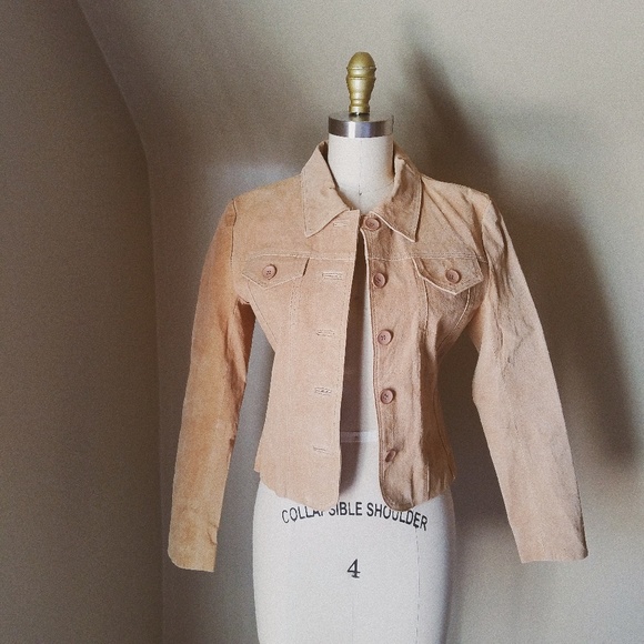 Passport Tan Raw Hide Leather Suede Jacket - Picture 6 of 6